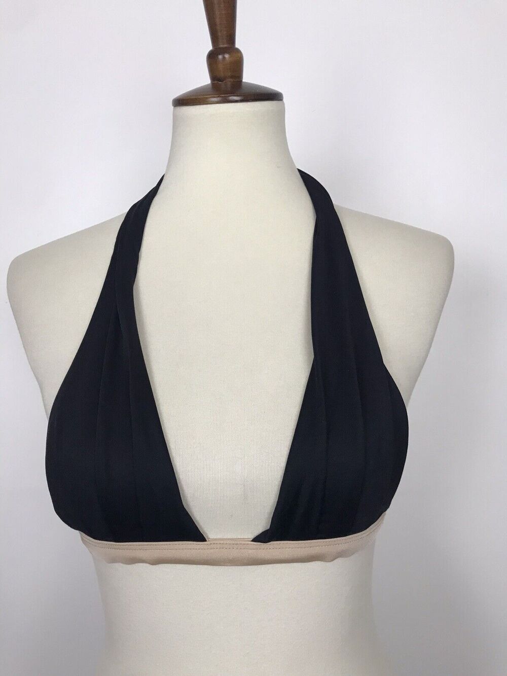 Cali Dreaming Bikini Top Colorblock Pleated Triangle Swimwear